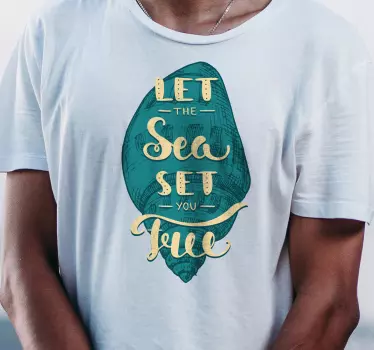 Lad havet sætte dig fri original t-shirt - TenStickers
