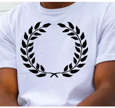 Laurbærkrans sejr ikon t-shirt - TenStickers