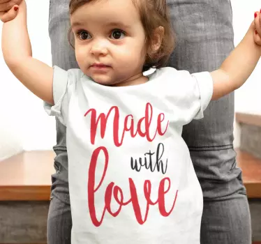Lavet med kærlighed baby t-shirt - TenStickers