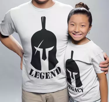 Legende og arv far og børn t-shirt - TenStickers