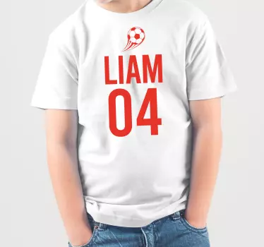 Liam fodbold sport t-shirt til børn - TenStickers