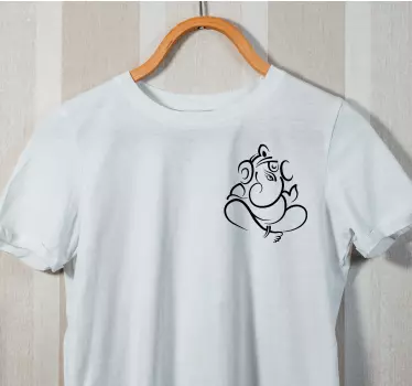 Line art lord ganesha t-shirt - TenStickers