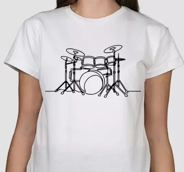 Line art tromme elegant design t-shirt - TenStickers