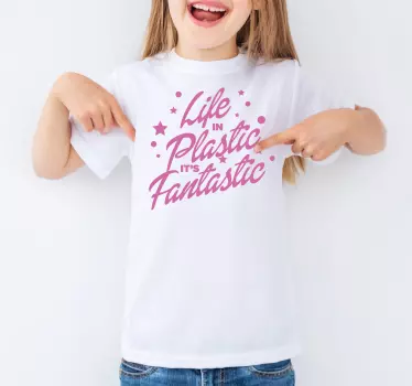 Liv i plastik er fantastisk t-shirt til børn - TenStickers