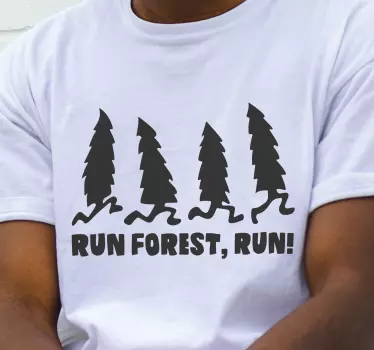 Løb skovløb t-shirt - TenStickers