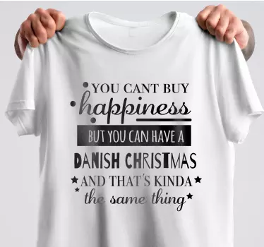 Lykke er en dansk jul jule t-shirts - TenStickers