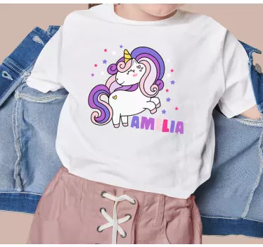 Magisk enhjørning tekst badge baby t-shirt - TenStickers