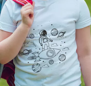 Mand i rummet børne skjorte - TenStickers