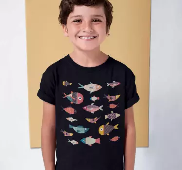 Matros farverige fisk t-shirt til børn - TenStickers