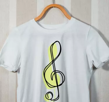 Minimalistisk musik note sød design t-shirt - TenStickers
