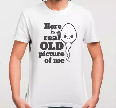 Mit gamle første billede sjov design t-shirt - TenStickers