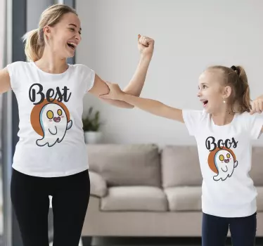 Mor og datter t-shirt bedste spøgelses kostume - TenStickers