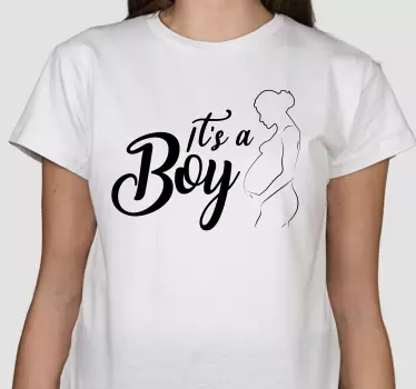 Mor og datter t-shirt det er en dreng annonce - TenStickers