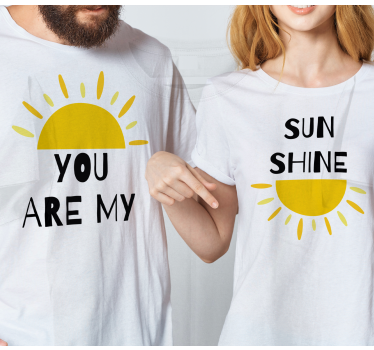 Mor og datter t-shirt du er mit lys - TenStickers
