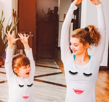 Mor og datter t-shirt glædelige matchende sæt - TenStickers