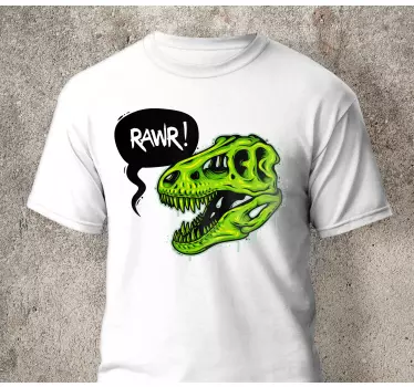 Mor og datter t-shirt grøn dinosaur udsigt - TenStickers
