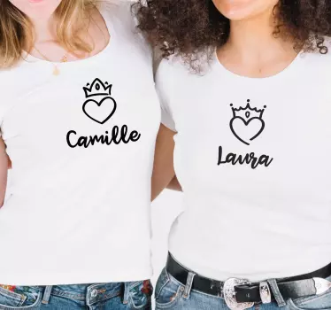 Mor og datter t-shirt majestætiske hjerte t-shirts - TenStickers
