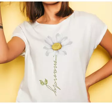 Mor og datter t-shirt mandy blomst grafik - TenStickers