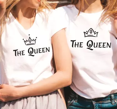 Mor og datter t-shirt matchende dronning outfits - TenStickers