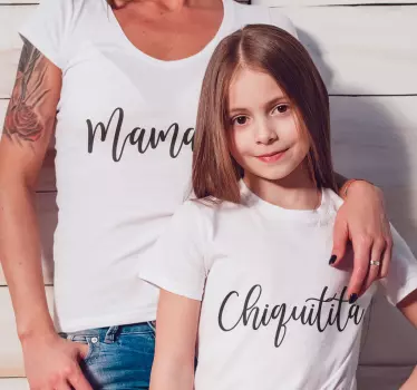 Mor og datter t-shirt matchende familie t-shirts - TenStickers