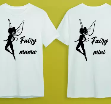 Mor og datter t-shirt med eventyrtema matchende sæt - TenStickers