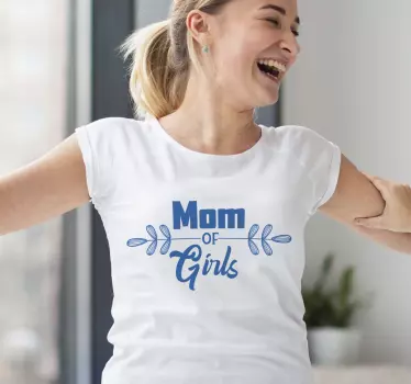 Mor og datter t-shirt mors glade udtryk - TenStickers