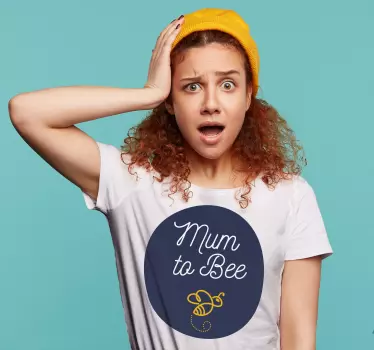 Mor og datter t-shirt overrask mor til bi - TenStickers