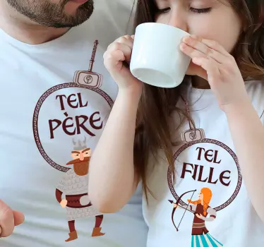 Mor og datter t-shirt sjove matchende sæt - TenStickers