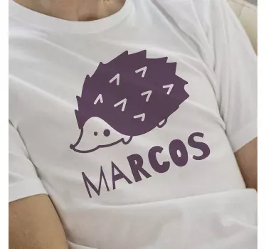 Mor og datter t-shirt sød pindsvin design - TenStickers