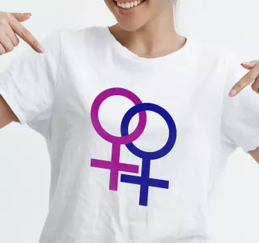 Mor og datter t-shirt unikke feminine symboler - TenStickers