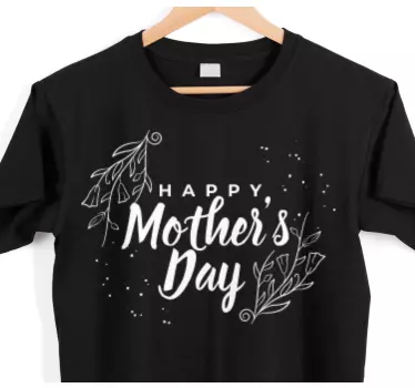 Mors dag t-shirt med laurbærmotiv - TenStickers