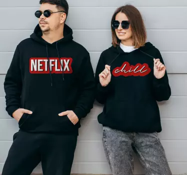 Net og Slappe Af par t shirt - TenStickers