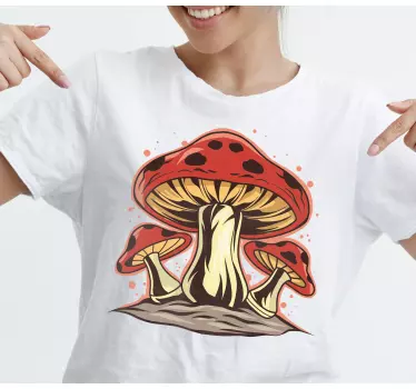 Original champignon illustration t-shirt - TenStickers