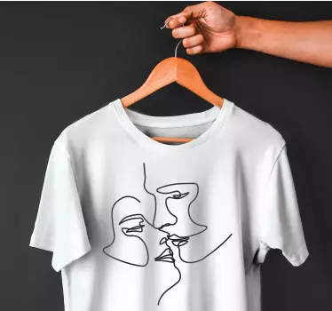 Original t-shirt abstrakt ansigt forbindelse - TenStickers