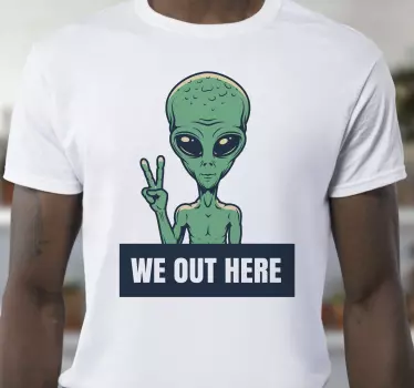 Original t-shirt alien fredstegn - TenStickers