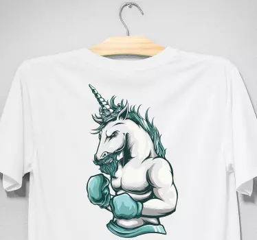 Original t-shirt bokse enhjørning mester - TenStickers