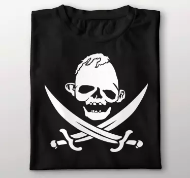 Original t-shirt creepy pirat skull - TenStickers