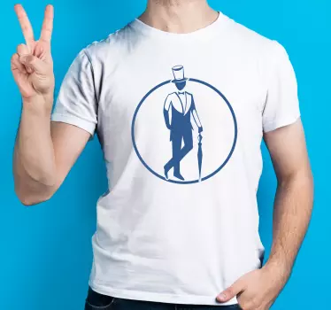 Original t-shirt dapper mand silhuet - TenStickers