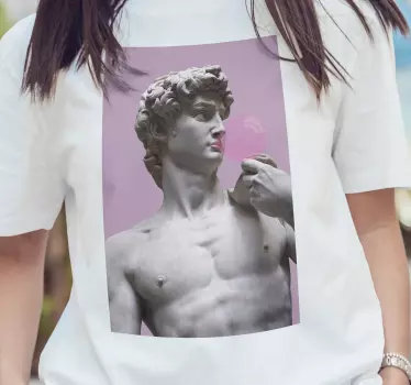 Original t-shirt david holder et æble - TenStickers
