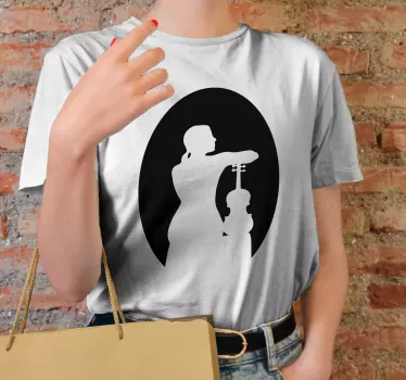 Original t-shirt elegant musik silhuet - TenStickers