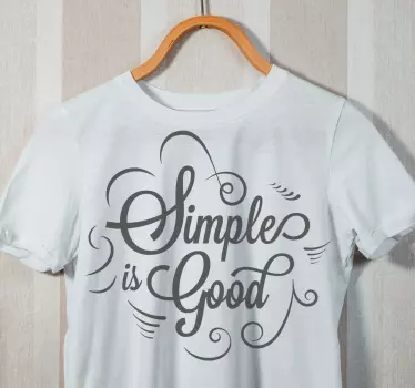Original t-shirt enkelhed er godt - TenStickers