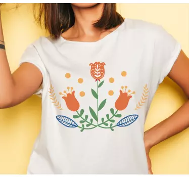 Original t-shirt floral forårsglæde - TenStickers