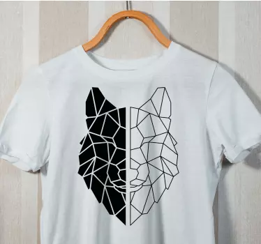 Original t-shirt halv sort halv hvid - TenStickers