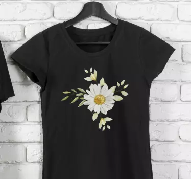 Original t-shirt hvid daisy blomster charme - TenStickers