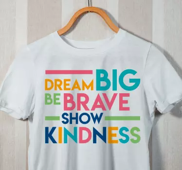 Original t-shirt inspirer med venlighed - TenStickers