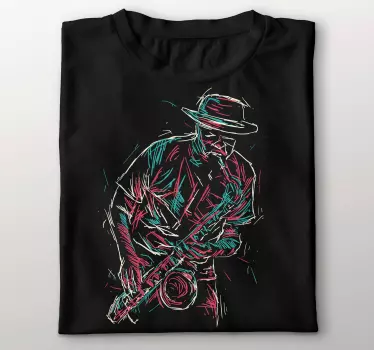 Original t-shirt jazzmusiker spiller saxofon - TenStickers