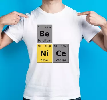 Original t-shirt kemiens elementer - TenStickers
