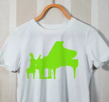 Original t-shirt klaverspiller silhuet - TenStickers