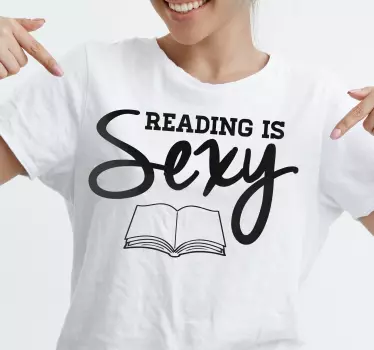 Original t-shirt læsning er sexet - TenStickers
