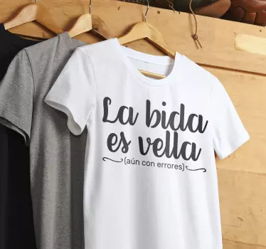 Original t-shirt livet er smukt - TenStickers